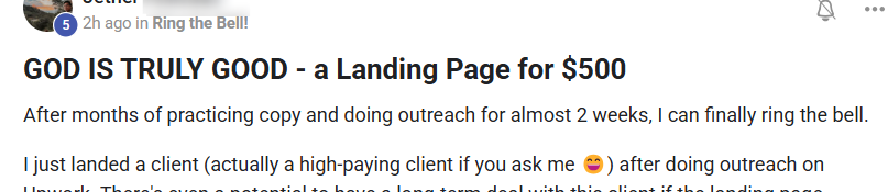 Client win